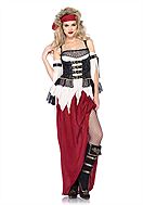 Female pirate, costume dress, venice lace, buckle, tatters